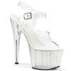 Pleaser - ADORE708MG Sandale à bride à la cheville, Pole dance chaussures - Chaussures de pole dance - Transparent Product image